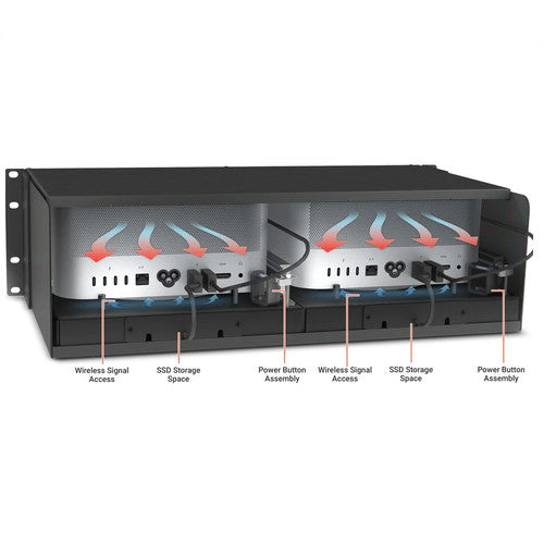 RackMac Studio - Install and Secure One or Two Mac Studio Computers in a Standard 19-inch Rack RackMac Studio - Install and Secure One or Two Mac Studio Computers in a Standard 19-inch Rack